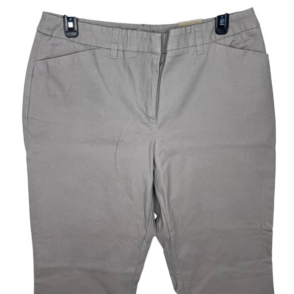 Chicos Light Stonewall Chalet Cotton Meg Flare Pants Size 1Regular - Picture 3 of 14